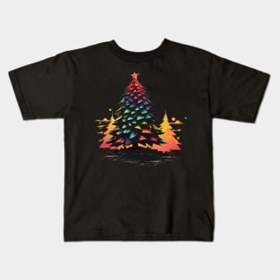 Christmas tree at dusk Kids T-Shirt